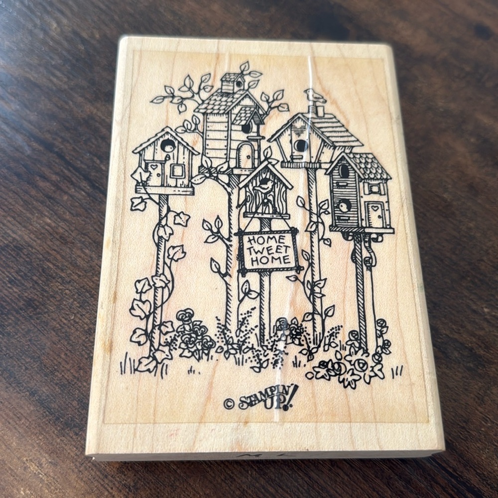 Stampin Up Home Tweet Home Wood Stamp Birdhouses - Picture 5 of 7
